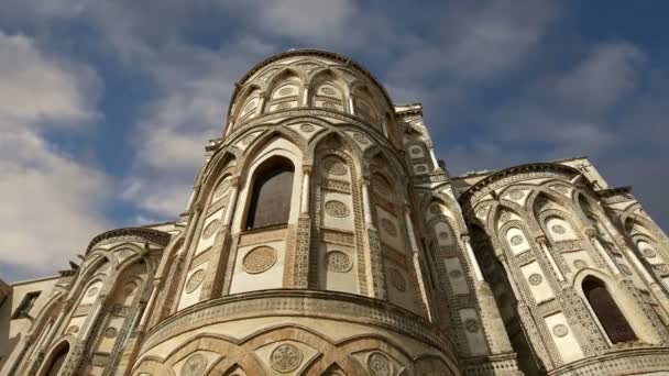 Die kathedrale-basilika von monreale, ist eine römisch-katholische kirche in monreale, sizilien, süditalien — Stockvideo