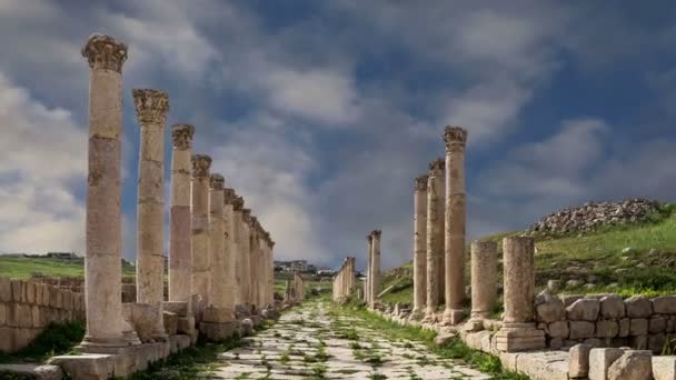 수도 큰 도시 제 라 쉬 주, 요르단의 로마 제 라 쉬 (고대의 gerasa) 요르단 도시 유적 — 비디오