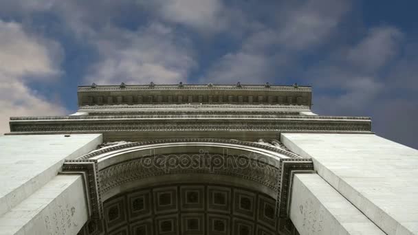 弧，法国巴黎凯旋门中欧 — 图库视频影像