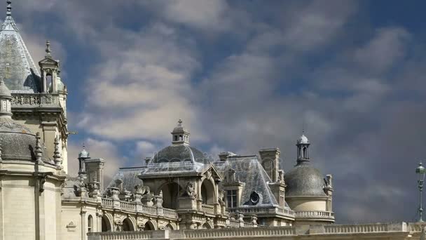 Chateau de chantilly (chantilly Kalesi), oise, picardie, Fransa — Stok video