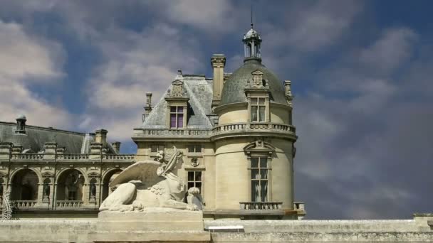 Chateau de chantilly (chantilly Kalesi), oise, picardie, Fransa — Stok video