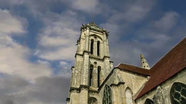 Katedrála (notre dame) senlis, oise, Picardie, Francie — Stock video