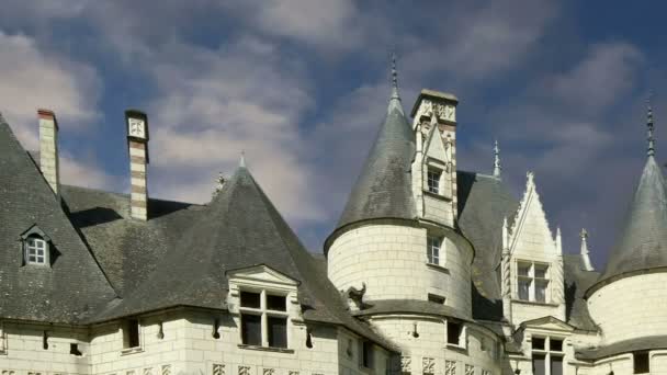 Usse slott, Loiredalen, Frankrike - även känd som sovande skönhet castle — Stockvideo