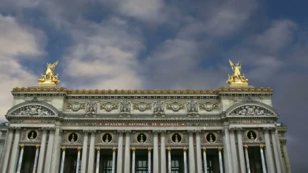 Опера Гарньє в Парижі (вдень), Франція. — стокове відео