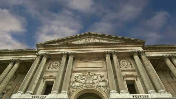 Palácio do Louvre, Paris, França, Europa Central — Vídeo de Stock