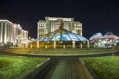 modacı kare gece, moscow, Rusya Federasyonu  