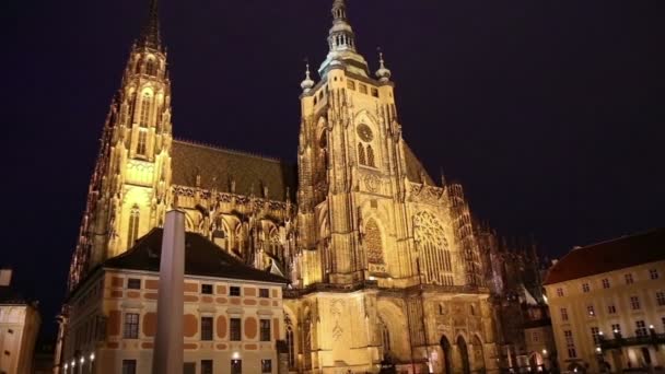 St. Vitus kathedraal in Prague Castle, Tsjechië — Stockvideo