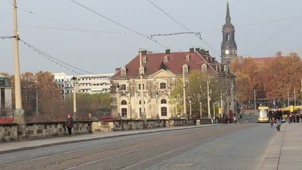 Centro storico di Dresda (punti di riferimento), Germania — Video Stock