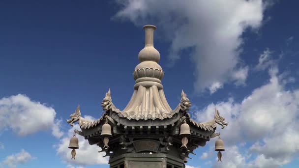 Területén óriás vadliba pagoda vagy a big vadliba pagoda a buddhista pagoda található déli xian (sian, xi'an), shaanxi tartomány, Kína — Stock videók