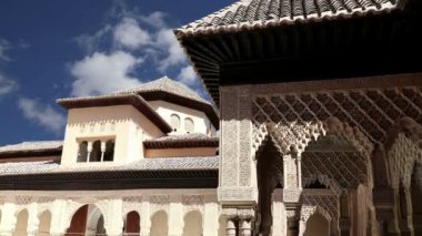 Alhambra palace - Ortaçağ Mağribi Kalesi granada, Endülüs, İspanya
