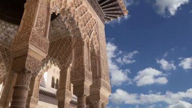 Alhambra palace - Ortaçağ Mağribi Kalesi granada, Endülüs, İspanya