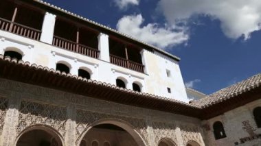Alhambra palace - Ortaçağ Mağribi Kalesi granada, Endülüs, İspanya