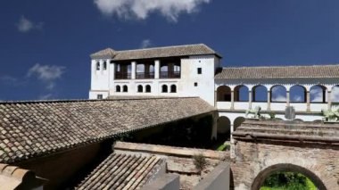 Alhambra palace - Ortaçağ Mağribi Kalesi granada, Endülüs, İspanya