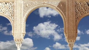 alhambra, granada, İspanya (Endülüs) İslam tarzı kemerler