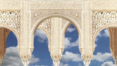 alhambra, granada, İspanya (Endülüs) İslam tarzı kemerler