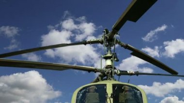 rotor ve modern askeri helikopterler closeup gövde bölümü detayları 