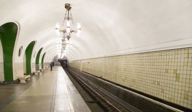 Moskova, Rusya VDKNh metro istasyonu. 01.05.1958 içinde açıldığı  