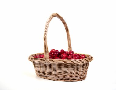 Beyaz arka plan üzerinde taze küçük kırmızı elma ile natürmort      