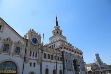 Yaroslavsky tren istasyonu inşa, Moskova, Rusya - Moskova Komsomolskaya Meydanı'nda yer alan, dokuz ana tren istasyonları biridir. 