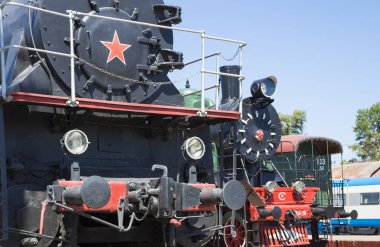Eski buhar lokomotif, Moskova Müzesi demiryolunun Rusya, Rizhsky tren istasyonu (Rizhsky vokzal, Riga istasyonu) 