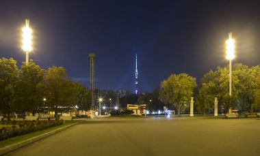 Simge yapılar VDKNh bölge (tüm-Rusya Sergi Merkezi, tüm Rusya sergi merkezi olarak da bilinir) olan kalıcı bir genel amaçlı fuar, Moskova, Rusya   