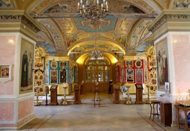 İç in Barok Kilisesi, Saint Clement, Moskova, Rusya. Bu büyük dini kompleks 18. yüzyılda inşa edilmiş