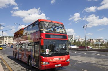 Şehir gezi otobüsleri gezi Moskova şehir otobüs şirketi City sokak, Rusya Federasyonu  