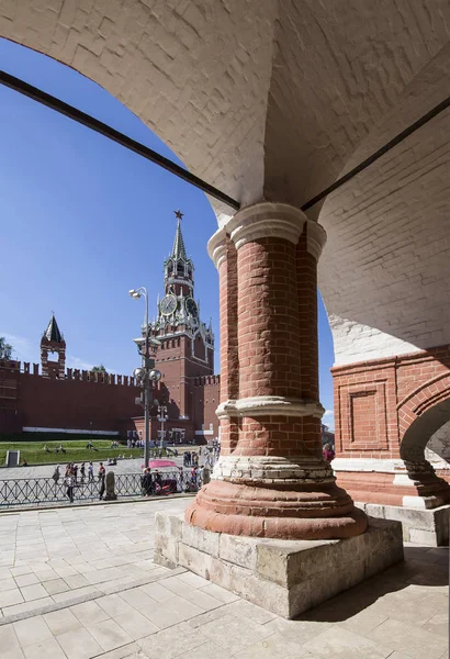 Kremlin Spasski toren van Moskou, Moskou, Rusland — Stockfoto