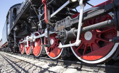 Eski buhar lokomotif, Moskova Müzesi demiryolunun Rusya, Rizhsky tren istasyonu (Rizhsky vokzal, Riga istasyonu)