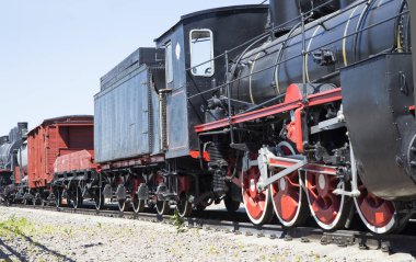 Eski buhar lokomotif, Moskova Müzesi demiryolunun Rusya, Rizhsky tren istasyonu (Rizhsky vokzal, Riga istasyonu)