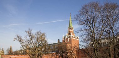Moskova kremlin güneşli kış gününde, Rusya Federasyonu