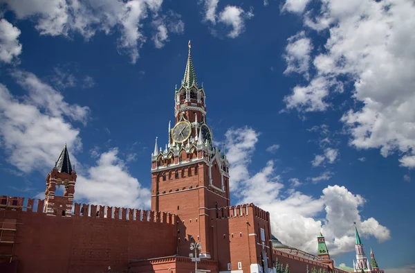 Spassky tower von moscow kremlin, moskau, russland — Stockfoto