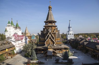 Aziz Nikolaos Kilisesi Izmailovsky Kremlin (Izmailovo Kremlin), Moskova, Rusya.