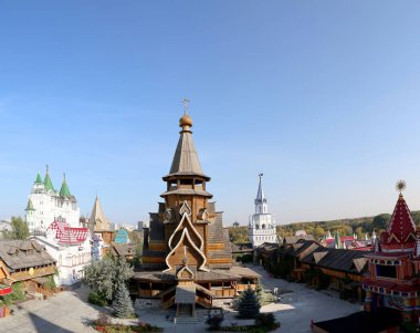 Aziz Nikolaos Kilisesi Izmailovsky Kremlin (Izmailovo Kremlin), Moskova, Rusya.