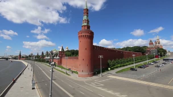 Utsikt över Kreml, Moskva, Ryssland - vyn populäraste i Moskva — Stockvideo