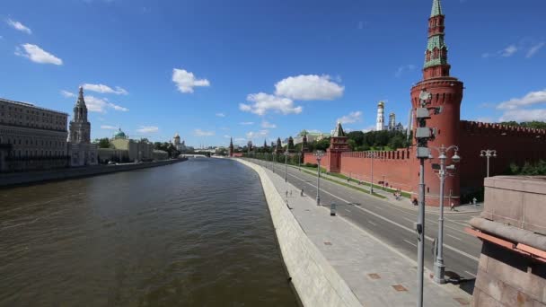 Kremlin, Moskova, Rusya - Moskova'nın en popüler görünümü görünümü — Stok video