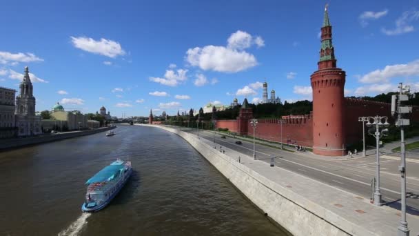 Vista del Cremlino, Mosca, Russia la vista più popolare di Mosca — Video Stock