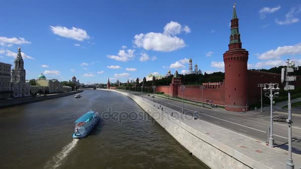 View of the Kremlin, Moscow, Russia--the most popular view of Moscow — Stock Video