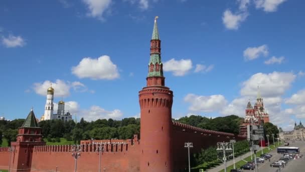 Kremlin, Moskova, Rusya - Moskova'nın en popüler görünümü görünümü — Stok video