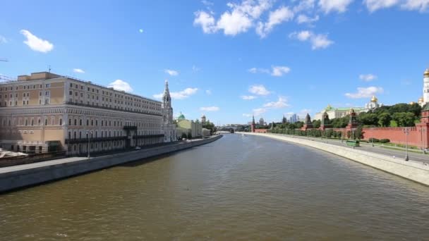 Vista del Kremlin, Moscú, Rusia- la vista más popular de Moscú — Vídeo de stock