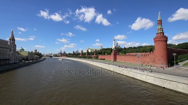 Vista del Kremlin, Moscú, Rusia- la vista más popular de Moscú — Vídeo de stock