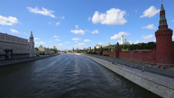 Vue sur le Kremlin, Moscou, Russie- la vue la plus populaire de Moscou — Video