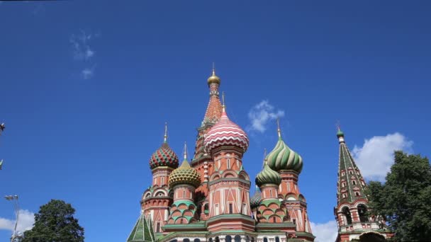 Catedral de São Basílio (Templo de Basílio, o Beato), Praça Vermelha, Moscou, Rússia — Vídeo de Stock