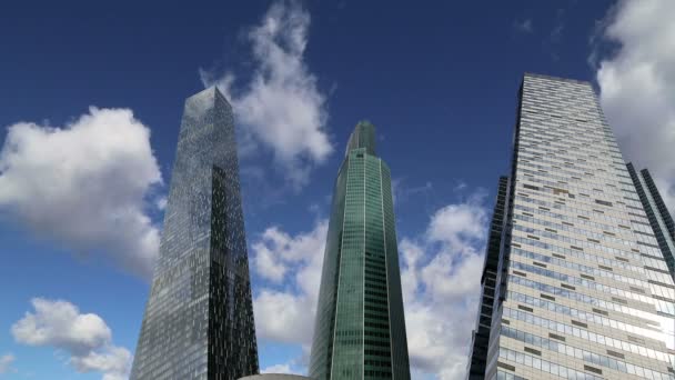Wolkenkrabbers van het International Business Center (stad), Moskou, Rusland — Stockvideo