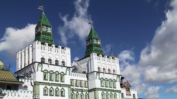 Izmailovsky Kremlin (Kremlin en Izmailovo), Moscú, Rusia — Vídeo de stock