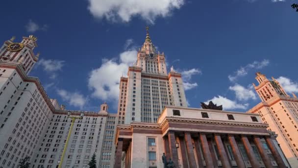 Lomonosov Moscow State University, main building, Russia — Stock Video