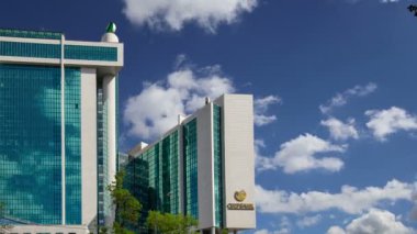Moskova, Rusya - Mayıs, 22 2017: Moskova, Rusya Sberbank merkez ofisi. Merkez Merkez 