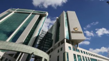 Moskova, Rusya - Mayıs, 22 2017: Moskova, Rusya Sberbank merkez ofisi. Merkez Merkez 