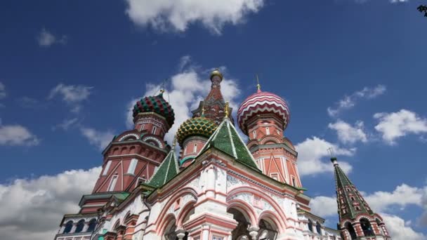 Catedral de San Basilio (Templo de Basilio el Bendito), Plaza Roja, Moscú, Rusia — Vídeos de Stock