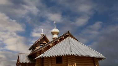 Modern ahşap Moskova ' churchin Ortodoks  